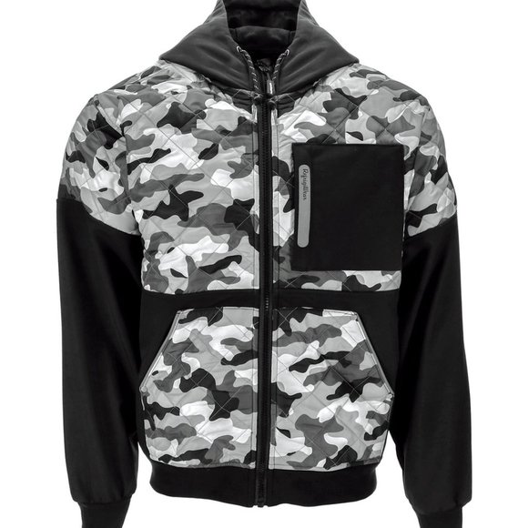 Refrigiwear Camo Diamond Quilted Super Warm Zip-up Puffer Hoodie Jacket LARGE - Picture 1 of 9